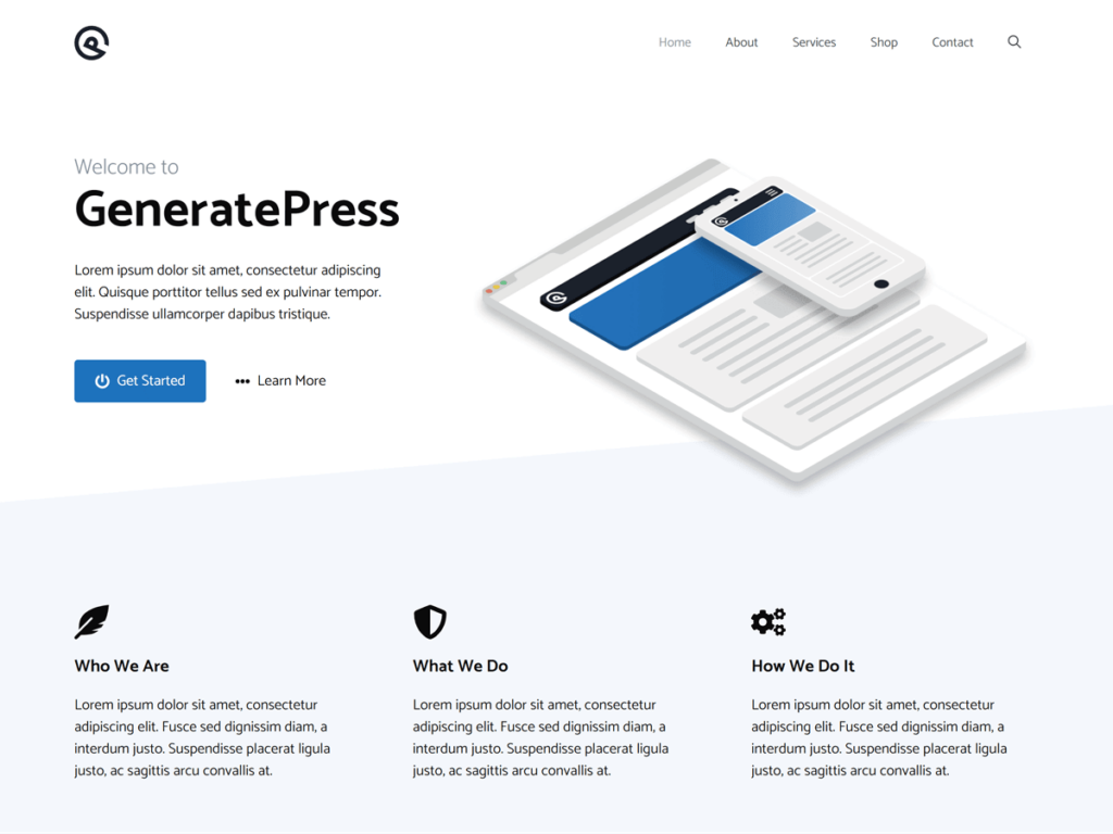 Generatepress Home