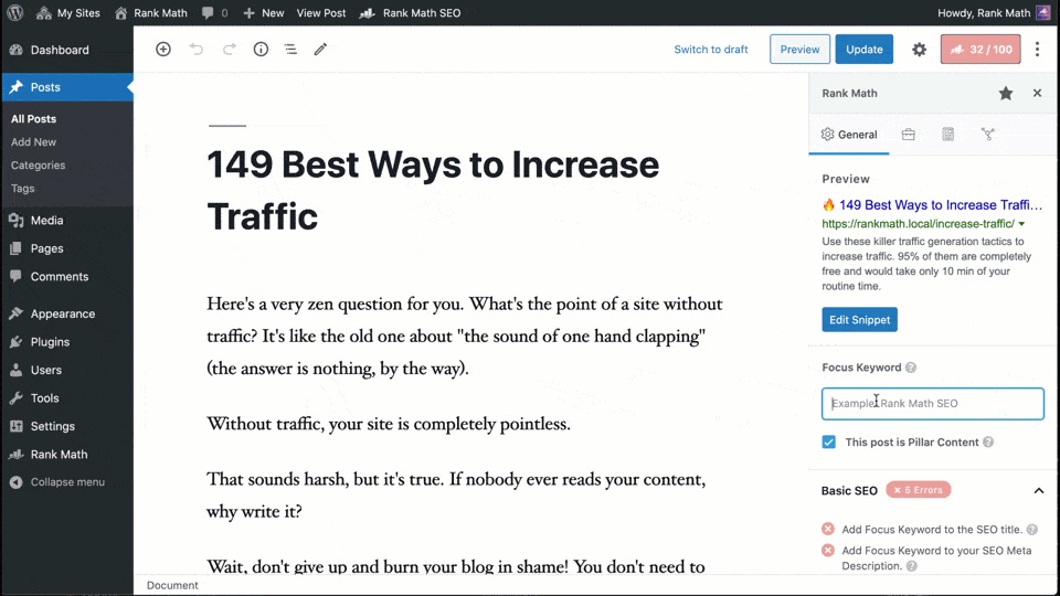 Rank Math Seo Sshot 1