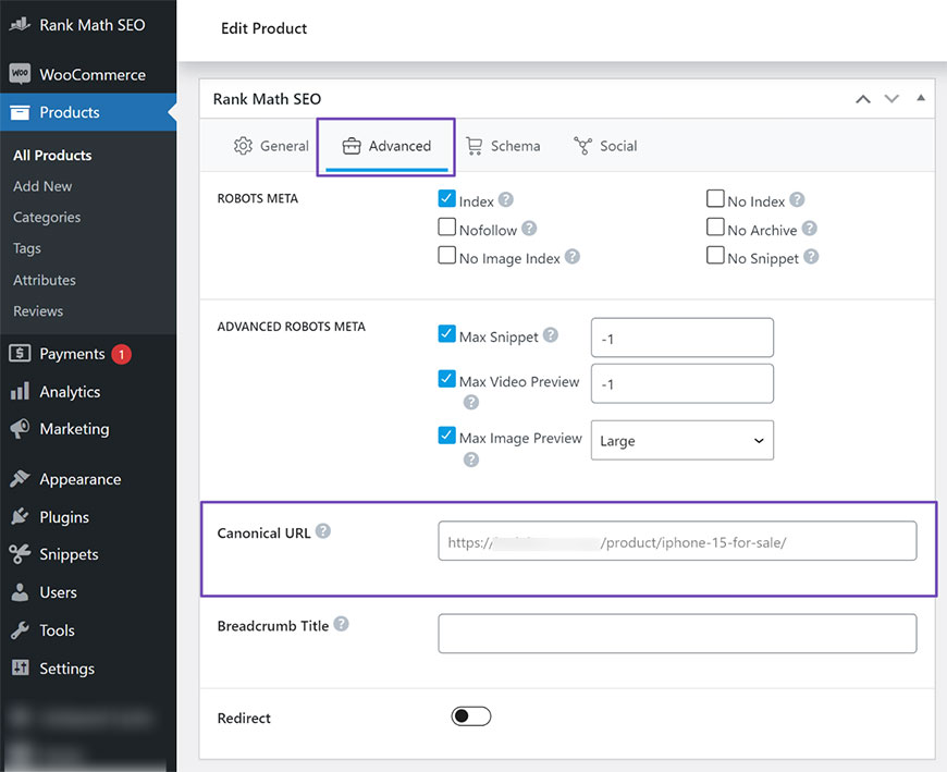 Rank Math Woocommerce Seo
