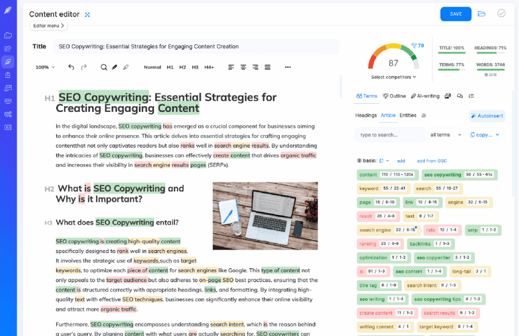 Neuronwriter Content Editor
